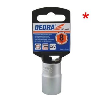 DEDRA 12 szögletű 1/2"" dugókulcs 14mm, PVC tartóval