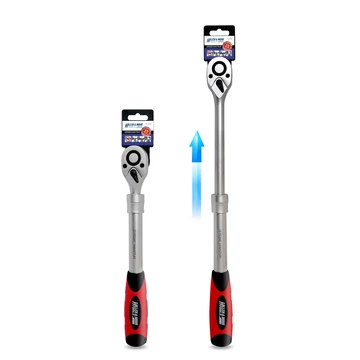 DEDRA Racsnis kulcs 1/2"", 72T, CRV 6140, teleszkópos 305-445mm