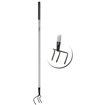 DEDRA Hárómágú kertivilla cső nyéllel, 128cm