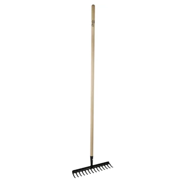 DEDRA 14-fogas gereblye megerősített, fa nyélre szerelve, 132cm