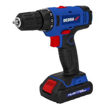DEDRA Akkumulátoros fúró csavarozó 14,4V, 1,5Ah, 1h, 0-400/0-1350rpm