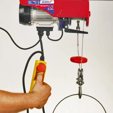 DEDRA Elektromos csörlő 0,55kW, 6m/250kg, 12m/125kg