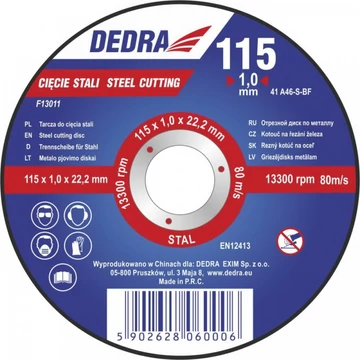 DEDRA 125x2,5x22,2 acélra