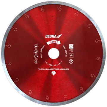 DEDRA gyémánt vágótárcsa kemény kerámiához 180x25,4mm