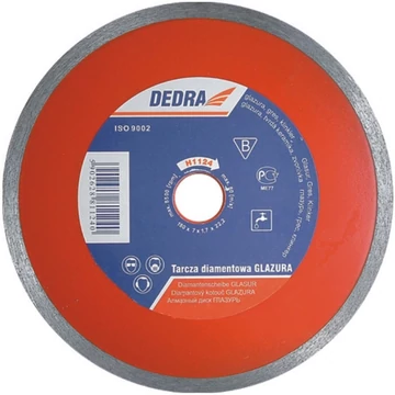 DEDRA Folyamatos vágóélű gyémánttárcsa csempelapok vágásához 230mm/25,4 vastagság 2,1mm
