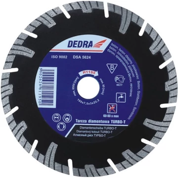 DEDRA Turbo-T gyémánttárcsa 180mm/22,2