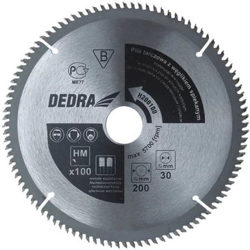 DEDRA Karbidos körfűrészlap fához 300x100x30