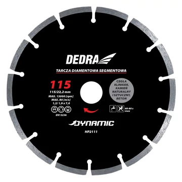 DEDRA Szegmentált gyémánt csiszolótárcsa 250/25,4mm Dynamic