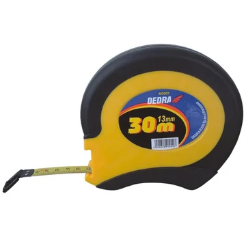 DEDRA Acél mérőszalag, csúszásgátló gumi, 30m, 13mm