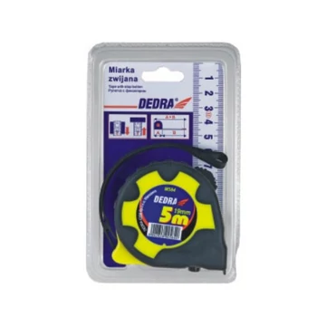 DEDRA 5m/19mm, gumis, dupla stop