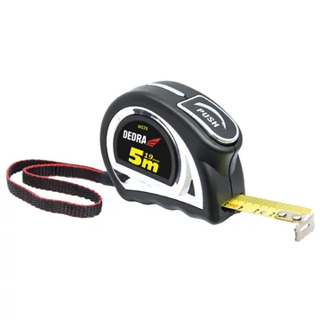 DEDRA 8m/25mm mérőszalag, automata blokkolás, nylon szalag, akasztó