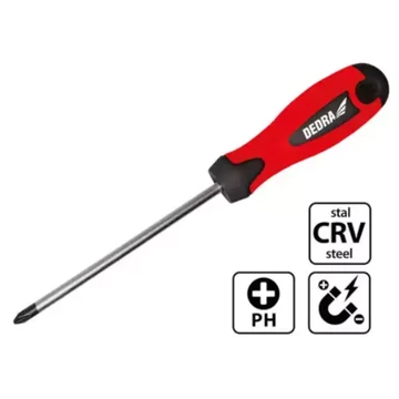 DEDRA Csavarhúzó csillag Phillips PH2x100mm, CrV