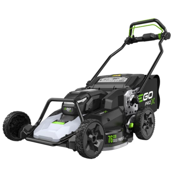 EGO LMX7500E 56V akkumulátoros profi 76 cm dupla késes fémháza fűnyíró 76 cm dupla késes